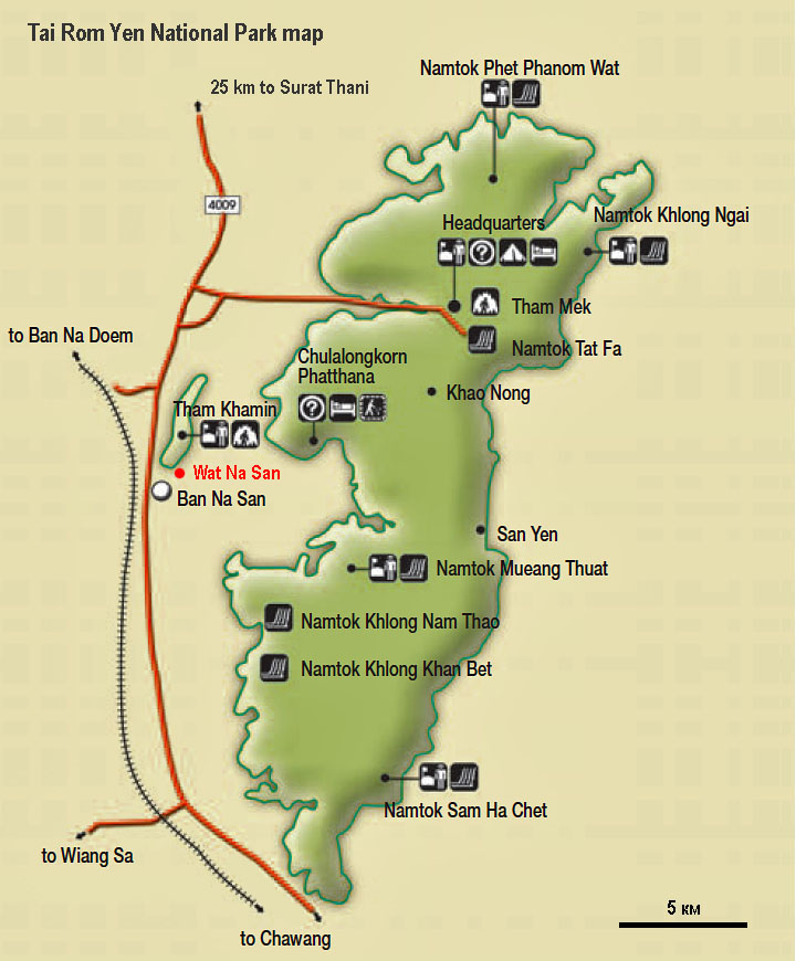 Tai Rom Yen NP map