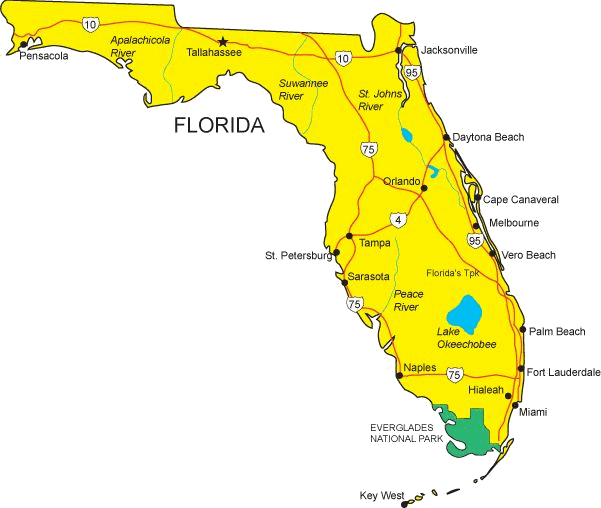 Florida kort