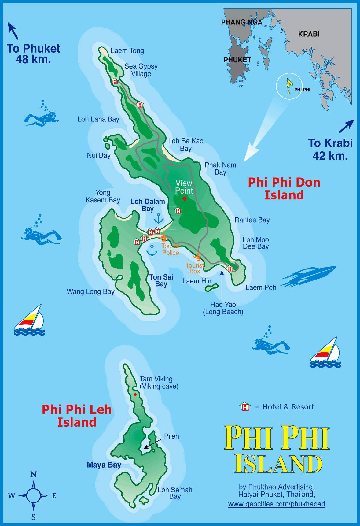 phi phi island map 0